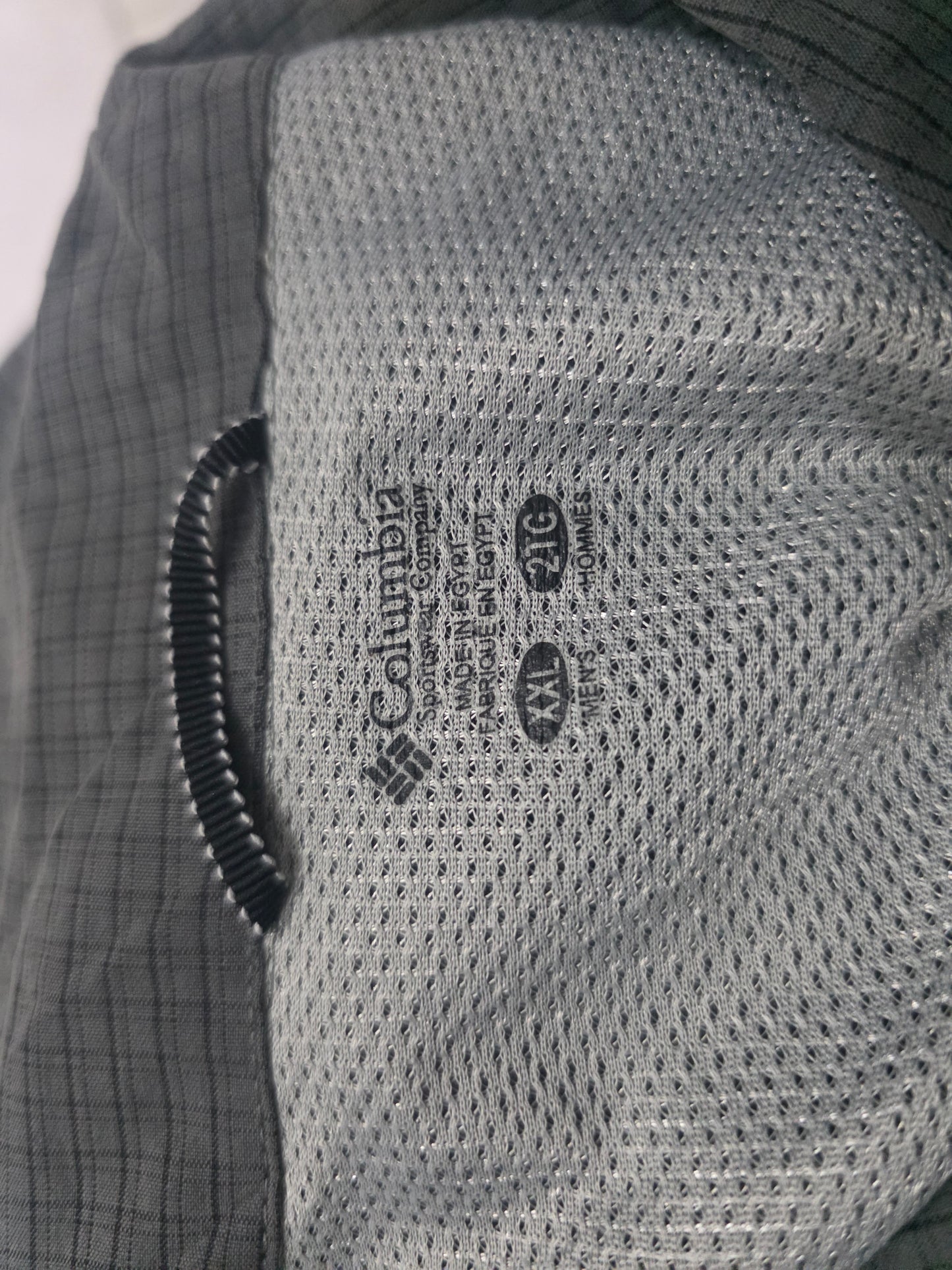 Camisa Manga Corta Columbia 2xl Gris Oscuro Cuadro