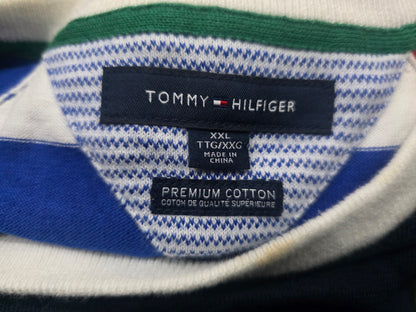Sueter Tommy Hilfiger 2xl Azul Rojo Lineas Azul