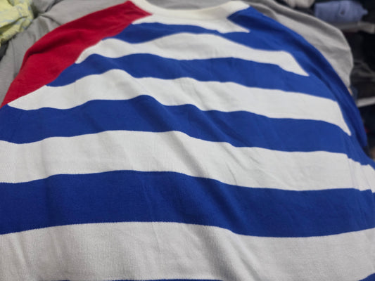 Sueter Tommy Hilfiger 2xl Azul Rojo Lineas Azul