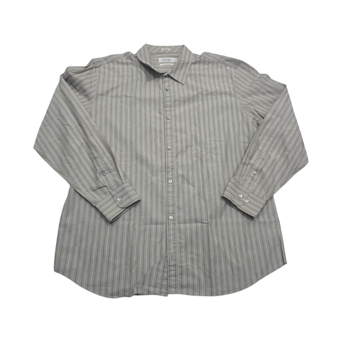 Camisa Modern Fit Calvin Klein 2xl Linea Gris