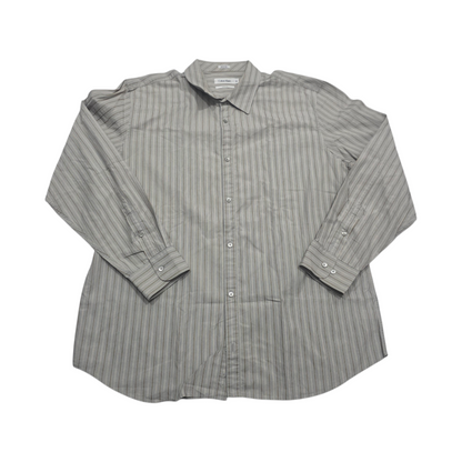 Camisa Modern Fit Calvin Klein 2xl Linea Gris