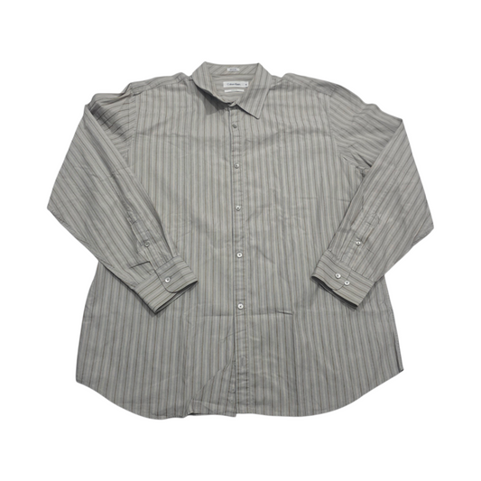 Camisa Modern Fit Calvin Klein 2xl Linea Gris