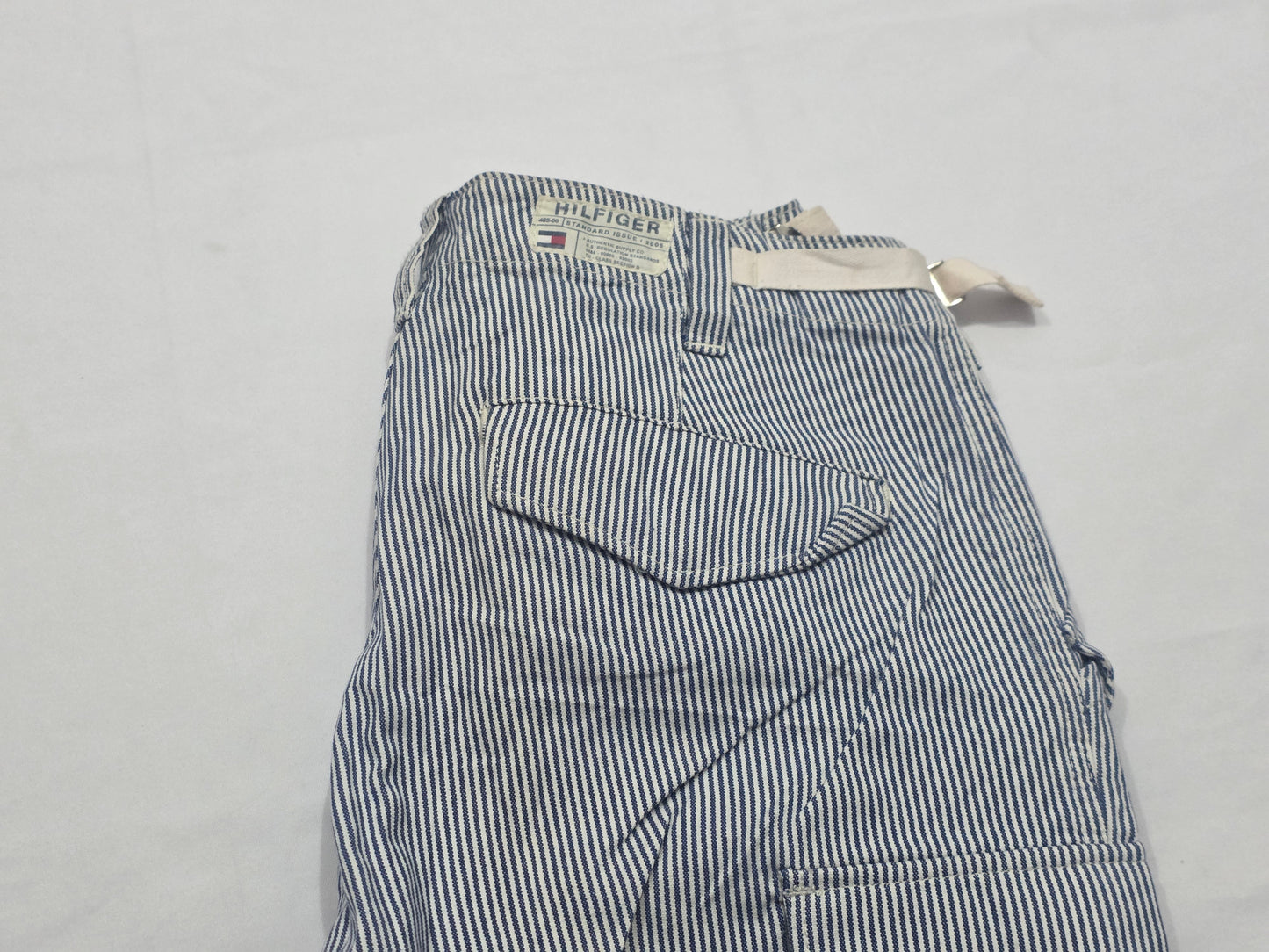 Pantalon Tommy Hilfiger 30x32 Azul Lineas Claras