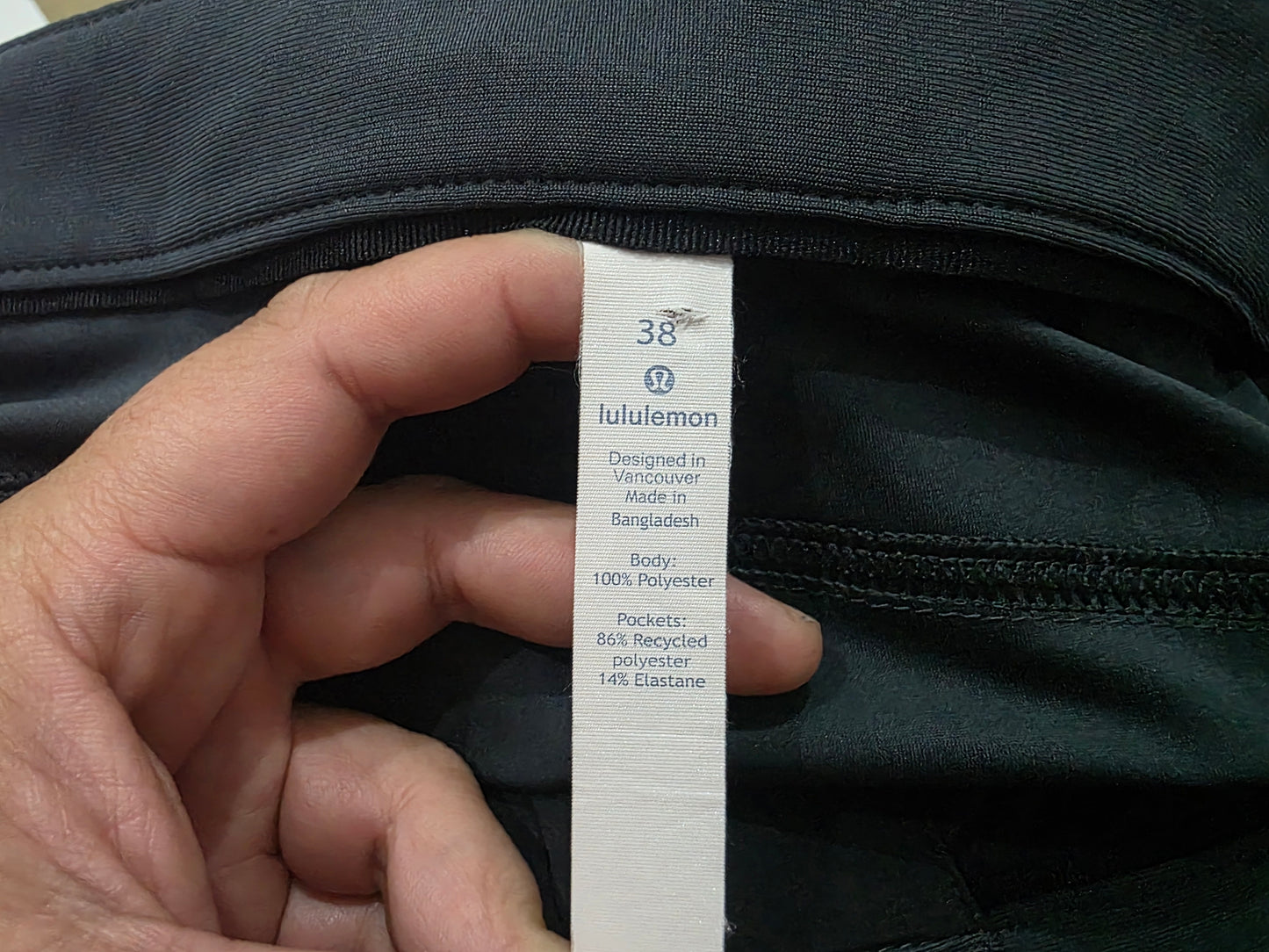 Pantalon Lululemon 38 Gris Oscuro Deportivo Slimfit