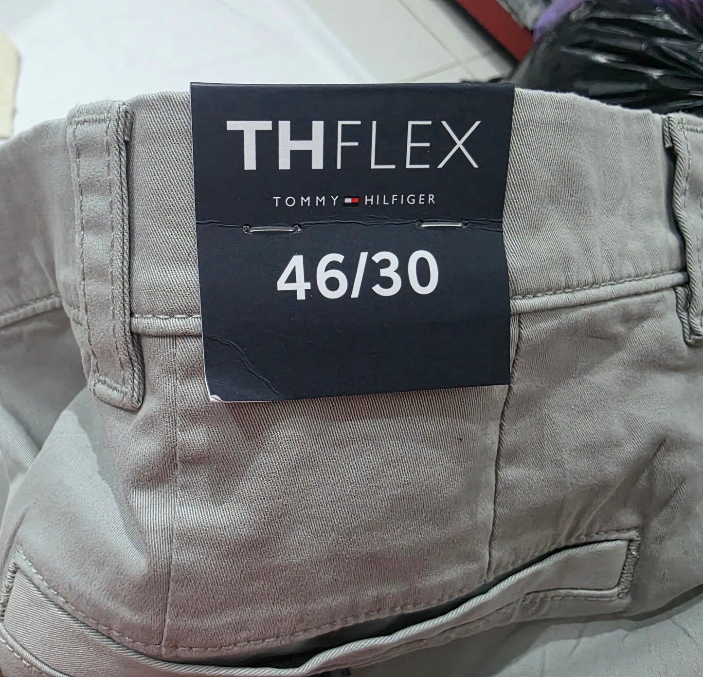 Pantalon Tommy Hilfiger 46x30 Gris The Flex
