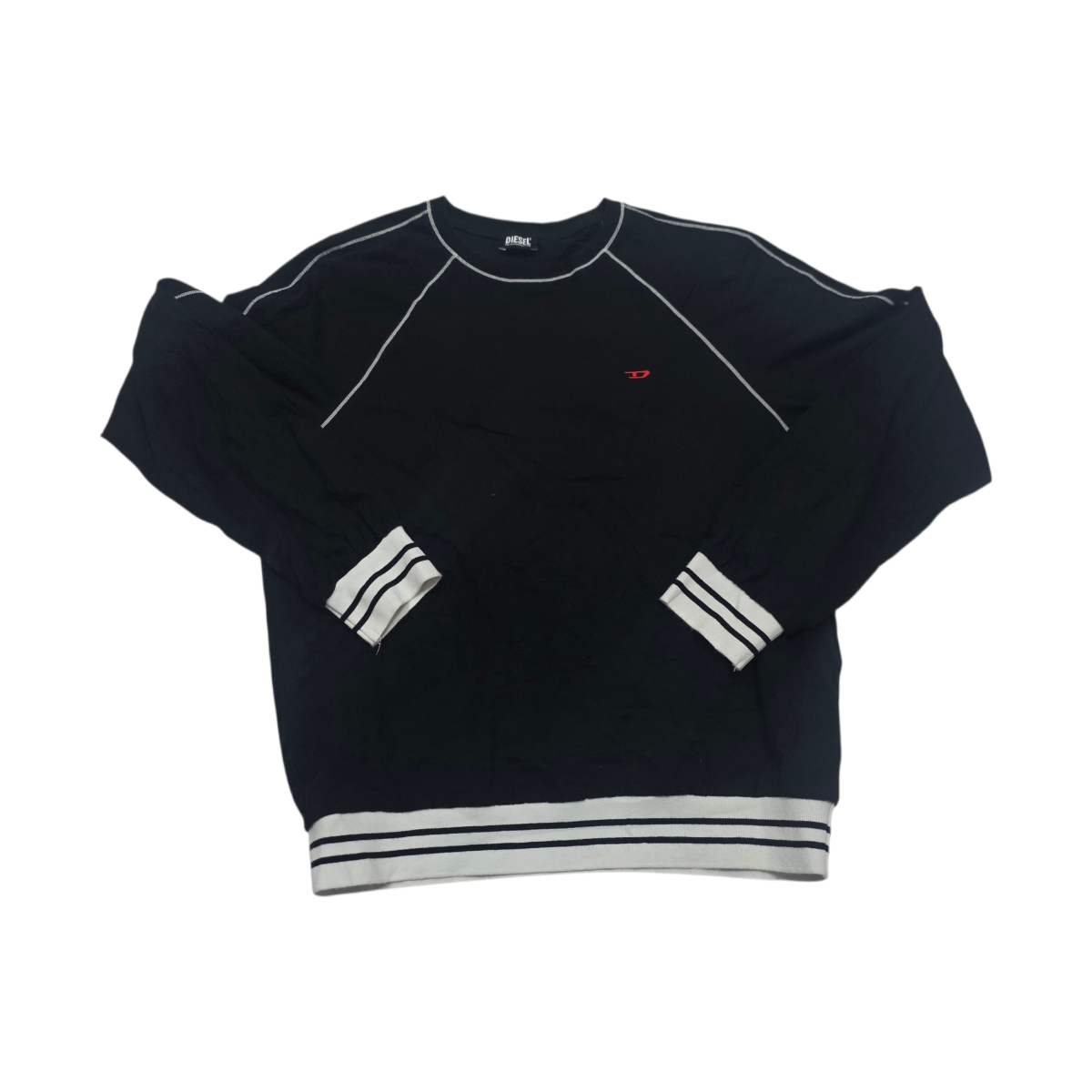 Sueter Diesel Mediano M Negro Y Blanco