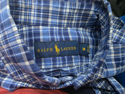 Camisa Ralph Lauren Mediana M Cuadro Azul Pony Colores