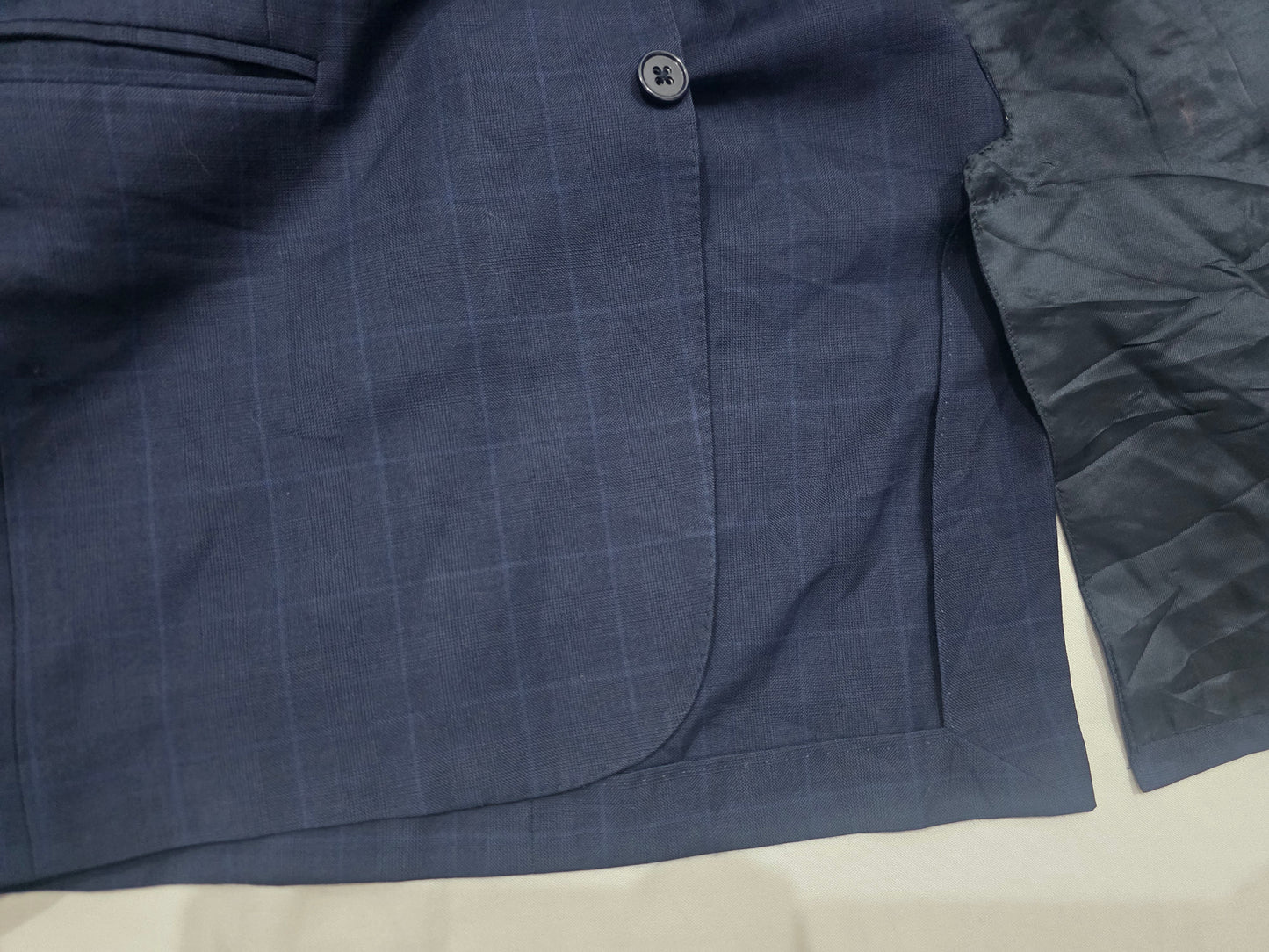 Saco Ralph Lauren Talla 42r Azul Cuadro