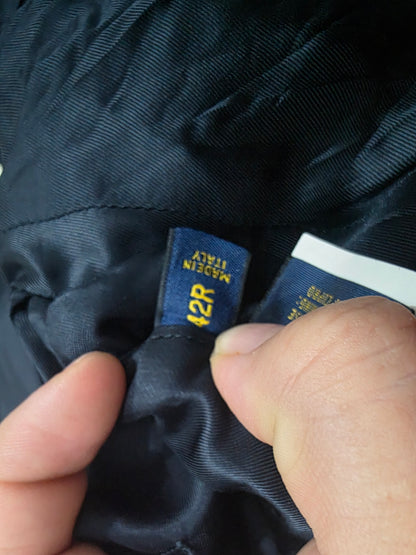 Saco Ralph Lauren Talla 42r Azul Cuadro