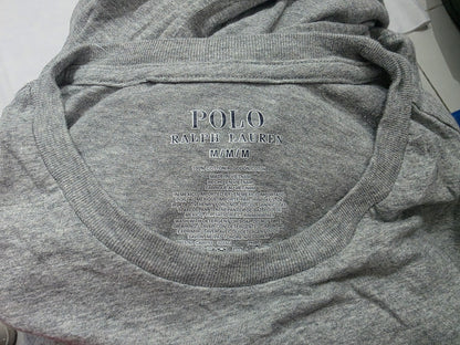 Playera Ralph Lauren Mediana M Gris Bear Manga Larga