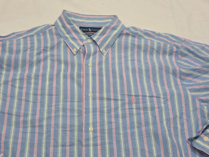 Camisa Classic Fit Ralph Lauren 16 1/2 32-33 Azul Lineas