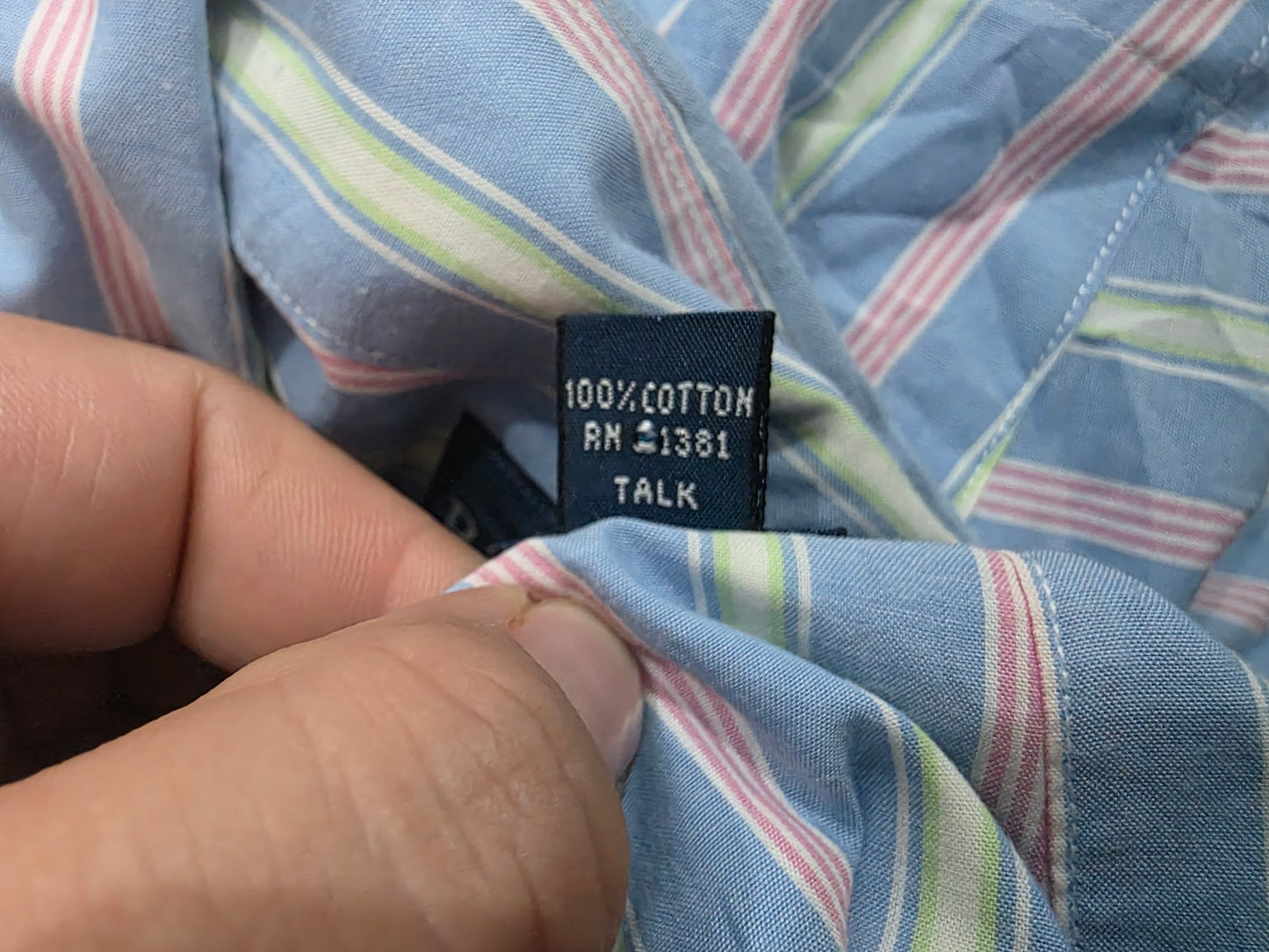 Camisa Classic Fit Ralph Lauren 16 1/2 32-33 Azul Lineas