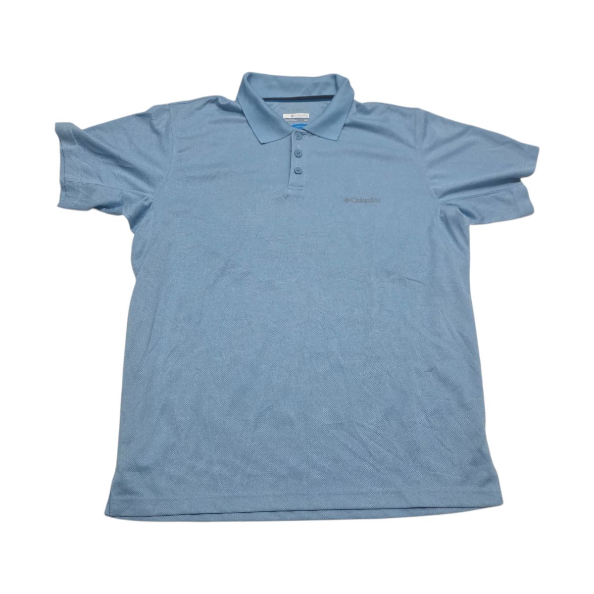 Playera Polo Columbia Grande L Azul Claro