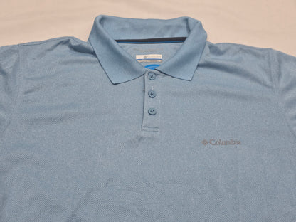 Playera Polo Columbia Grande L Azul Claro