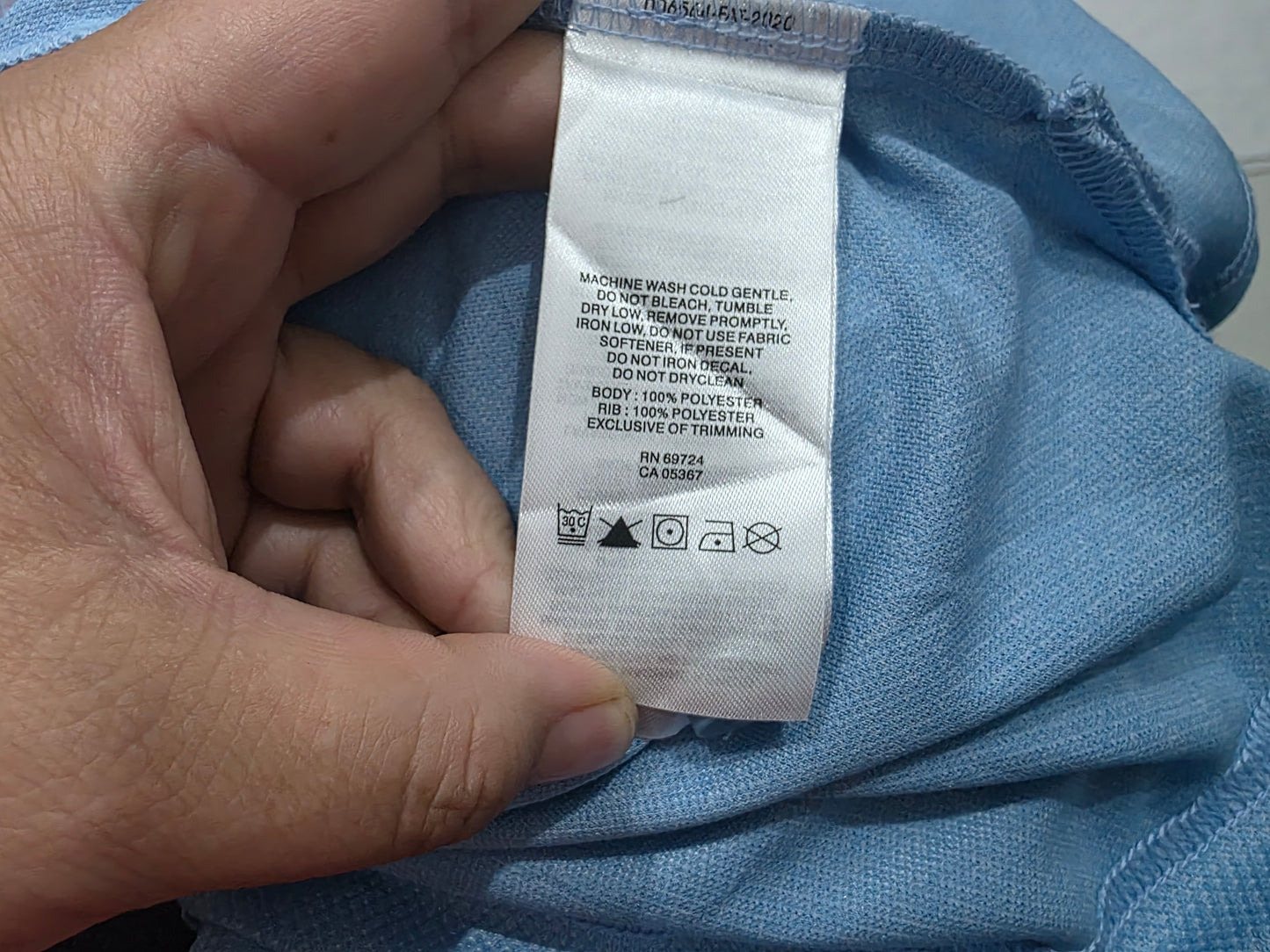 Playera Polo Columbia Grande L Azul Claro