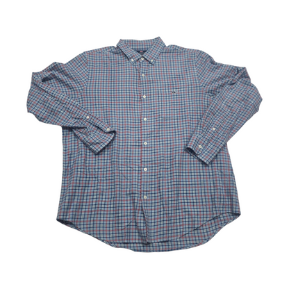 Camisa Vineyard Vines Grande L Cuadro Azul Lineas Rojas