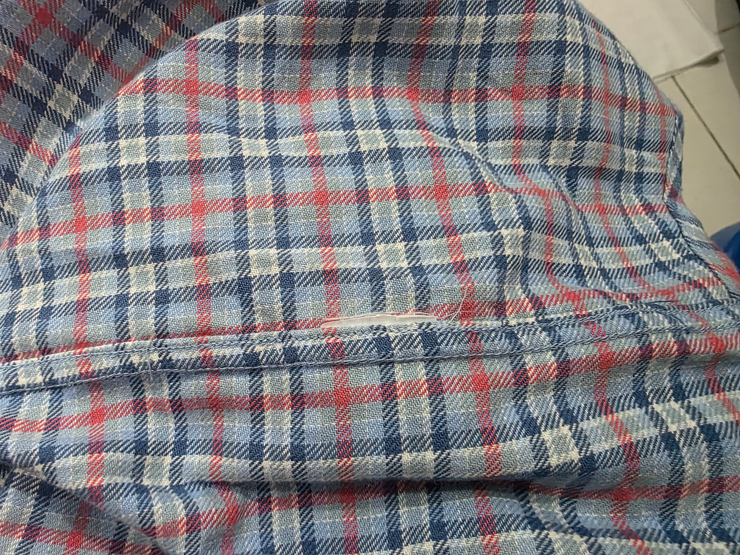 Camisa Vineyard Vines Grande L Cuadro Azul Lineas Rojas