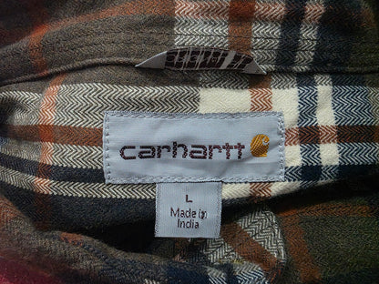 Camisa Gruesa Carhartt Grande L Cuadro Cafe