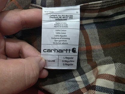 Camisa Gruesa Carhartt Grande L Cuadro Cafe