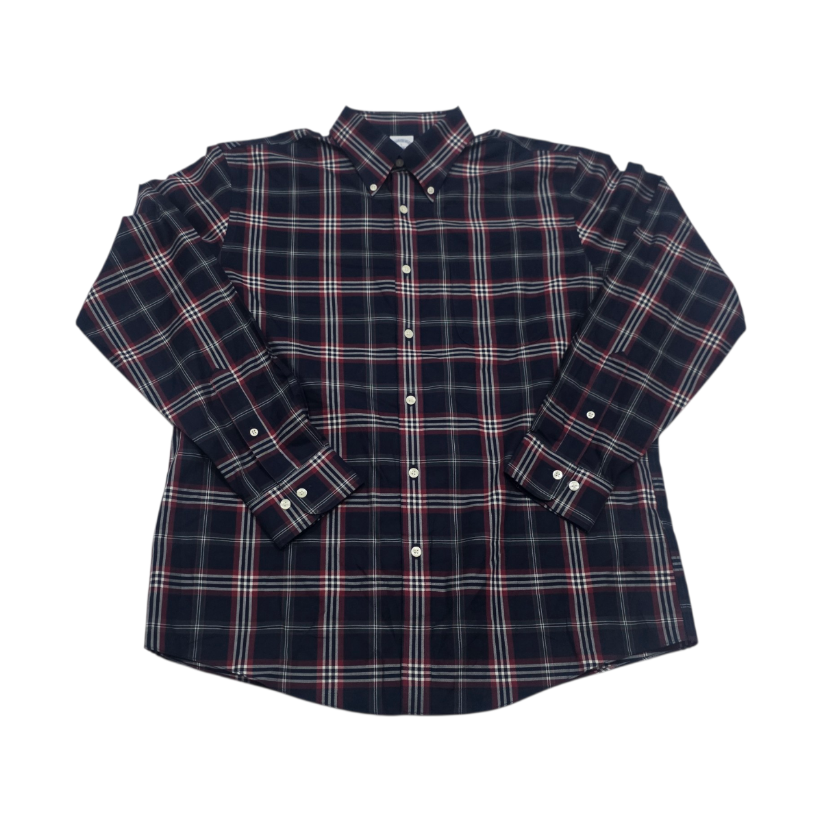 Camisa Brooks Brothers Grande L Cuadro Azul Y Rojo