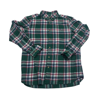 Camisa Vineyard Vines Grande L Verde, Blanco Y Rosa Cuadro