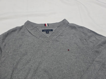 Sueter Tommy Hilfiger Xgrande Xl Gris Cuello V