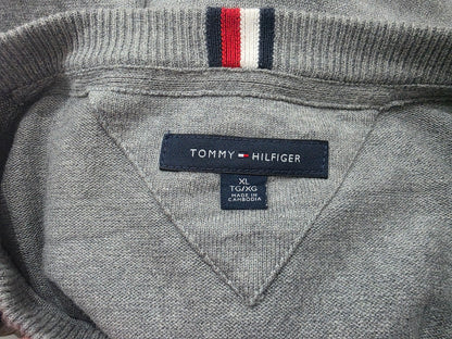 Sueter Tommy Hilfiger Xgrande Xl Gris Cuello V
