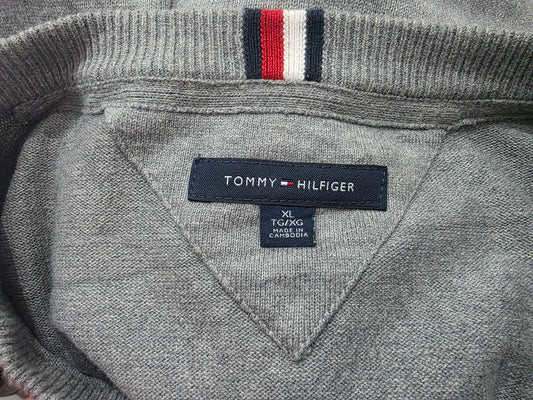 Sueter Tommy Hilfiger Xgrande Xl Gris Cuello V