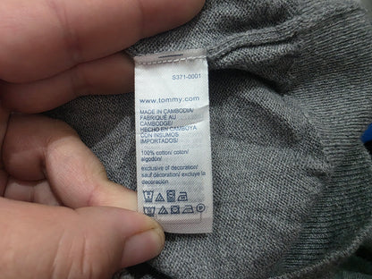 Sueter Tommy Hilfiger Xgrande Xl Gris Cuello V
