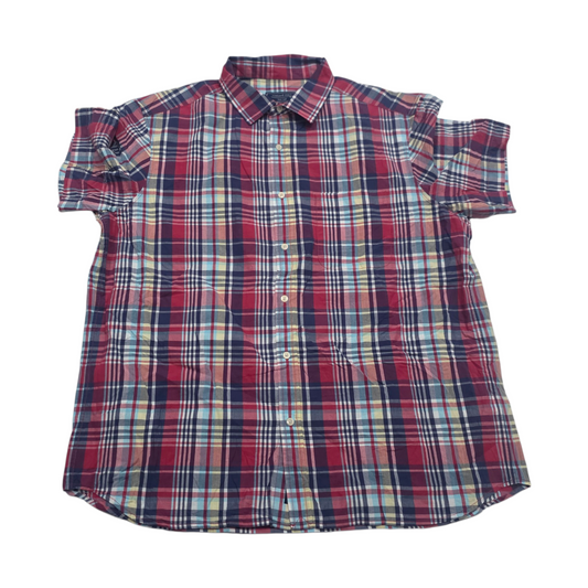 Camisa Vineyard Vines Xgrande Xl Cuadro Azul Y Coral