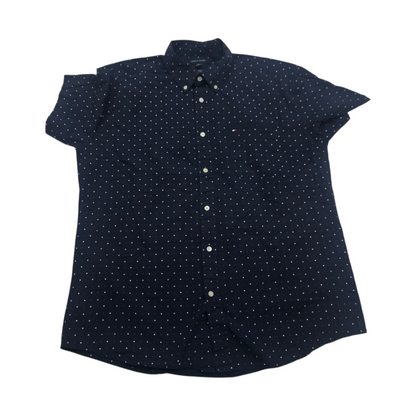 Camisa Tommy Hilfiger Xgrande Xl Azul Figuras Manga Corta