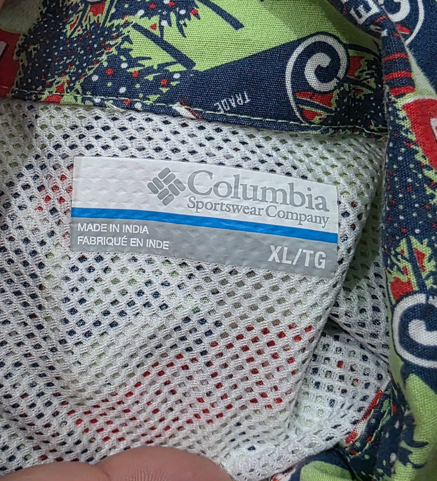 Camisa Columbia Xgrandexl Verde Figuras Navidad Manga Corta