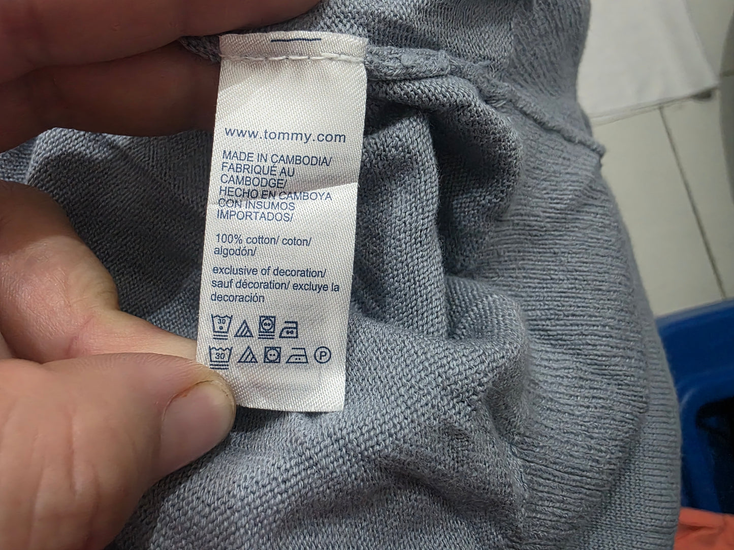 Sueter Tommy Hilfiger 2xgrande Xxl Azul Metalico Cuello V