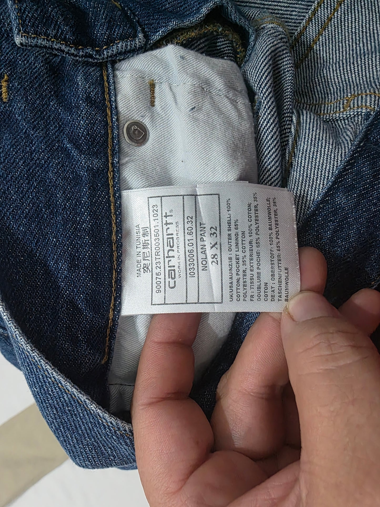 Pantalon Nolan Pant Carhartt 28x32 Azu