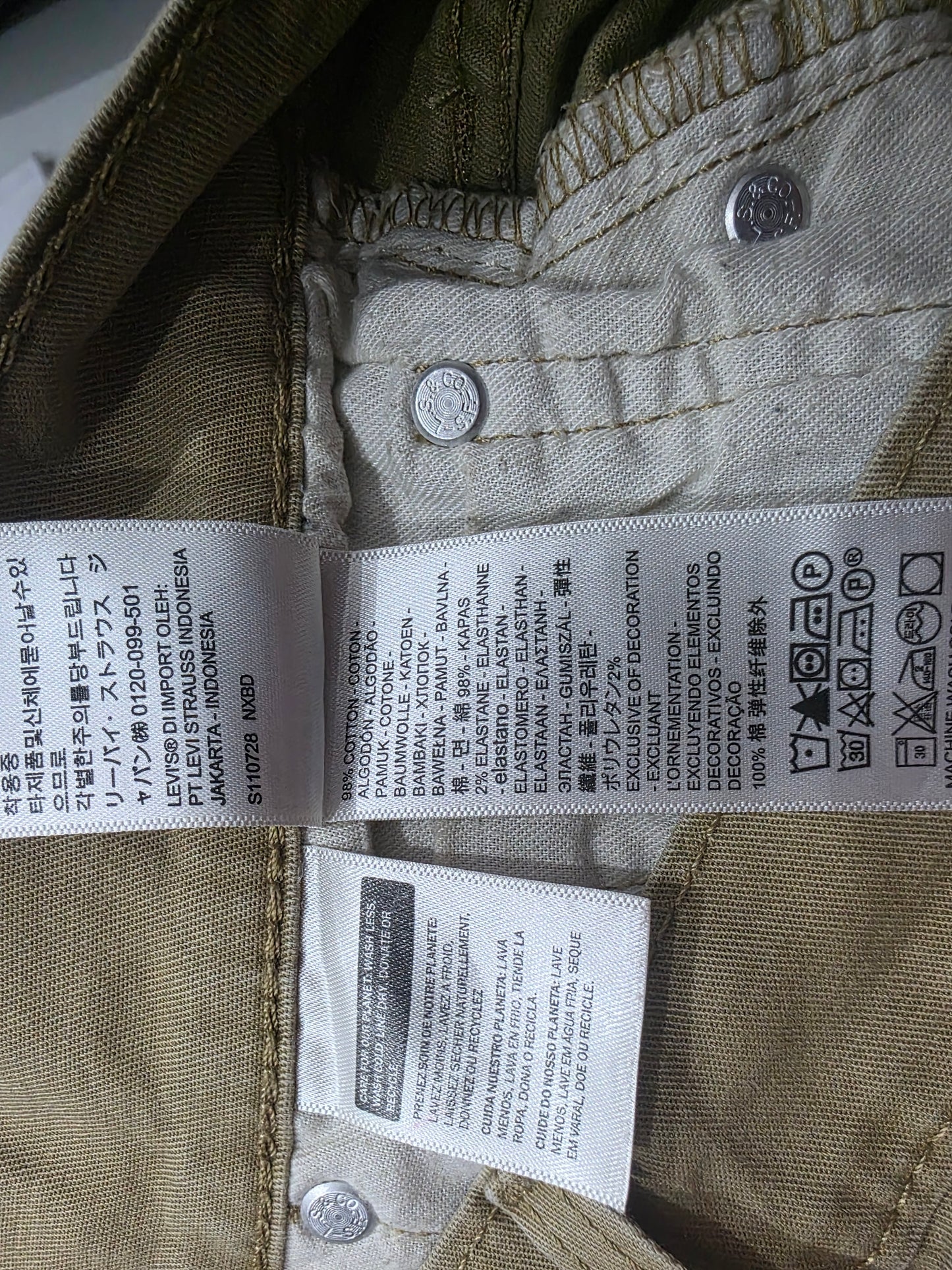 Pantalon Levis 514 29x30 Cafe