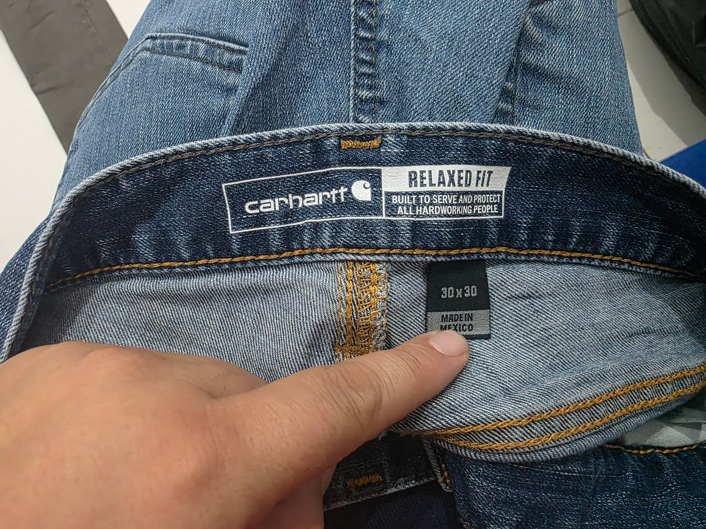 Pantalon Relaxed Fit Crahartt 30x30 Azul