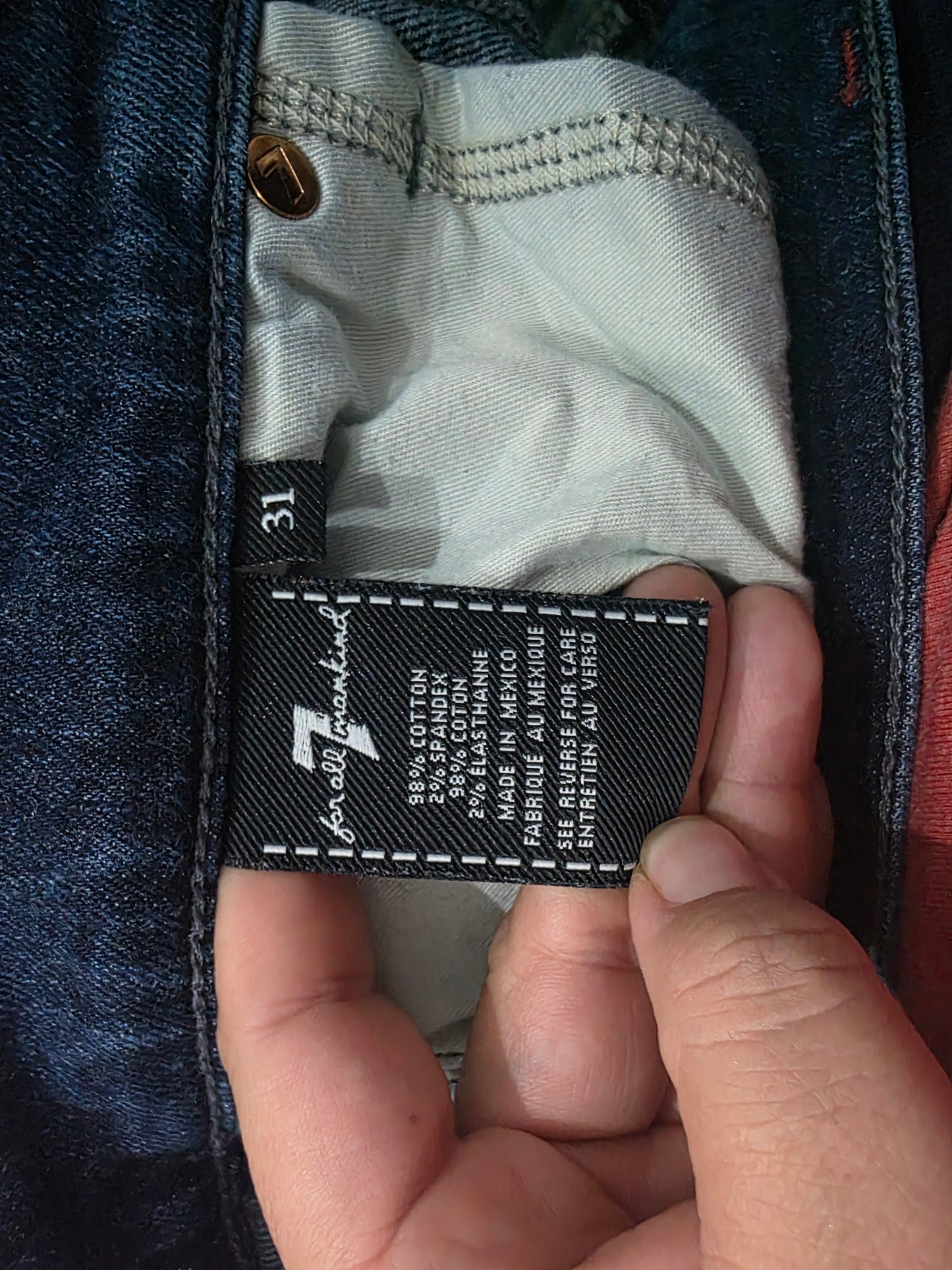 Pantalon For All Man Kind 7 Slimky 31 Azul