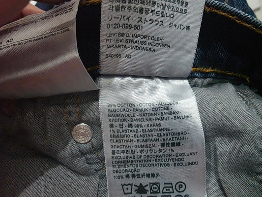 Pantalon Slimfit Levis 502 31x30 Azul
