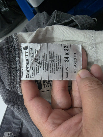 Pantalon Carhartt 34x32 Gris Deslavado Relaxed Fit