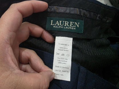 Pantalon Vestir Recto Ralph Lauren 34x32 Azul