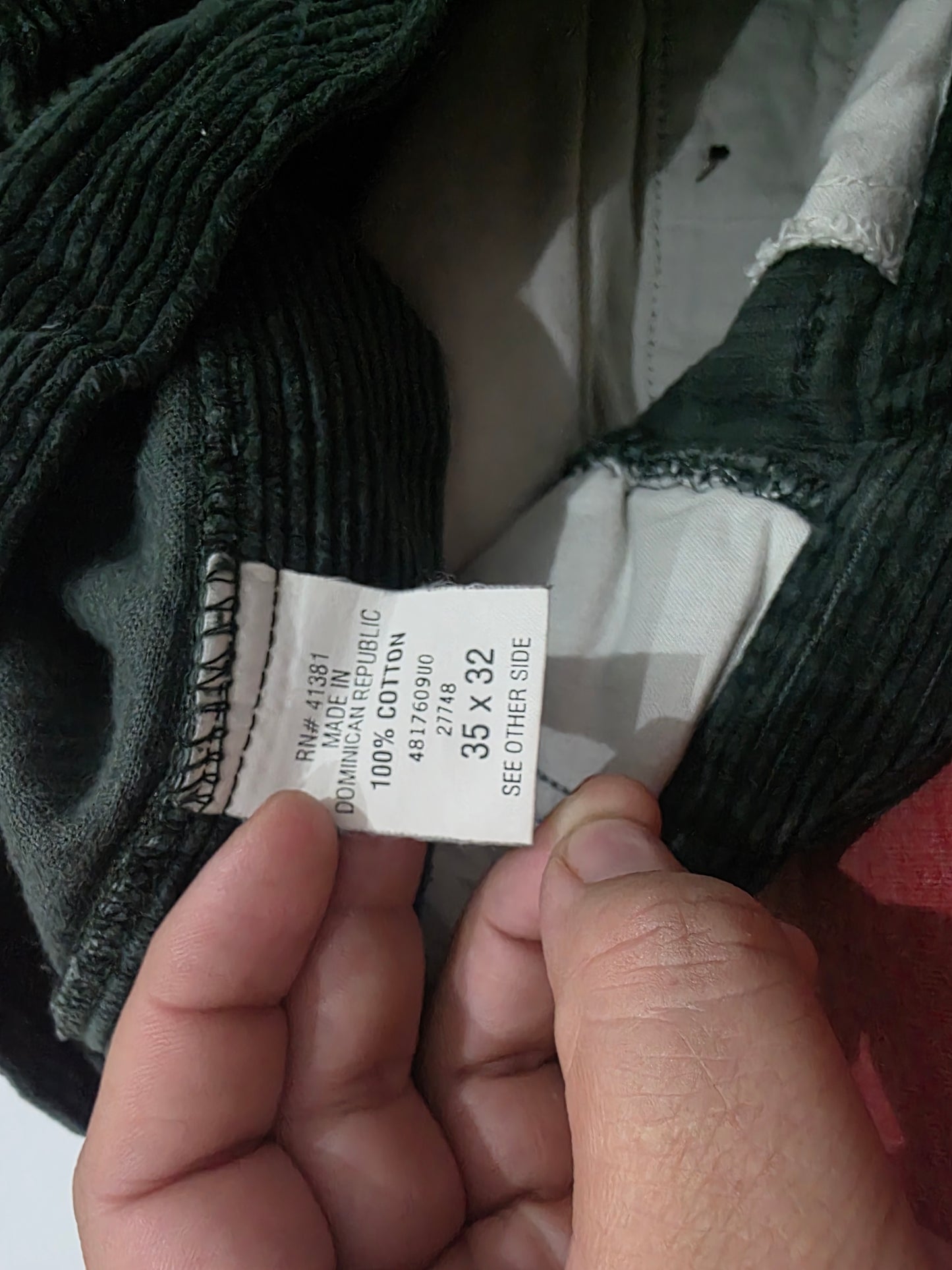 Pantalon Pana Ralph Lauren 35x32 Verde