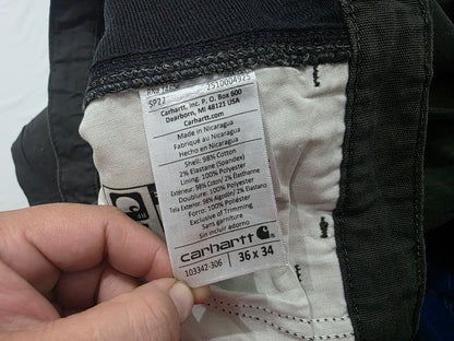 Pantalon Relaxed Fit Carhartt 36x34 Gris Forro Interno