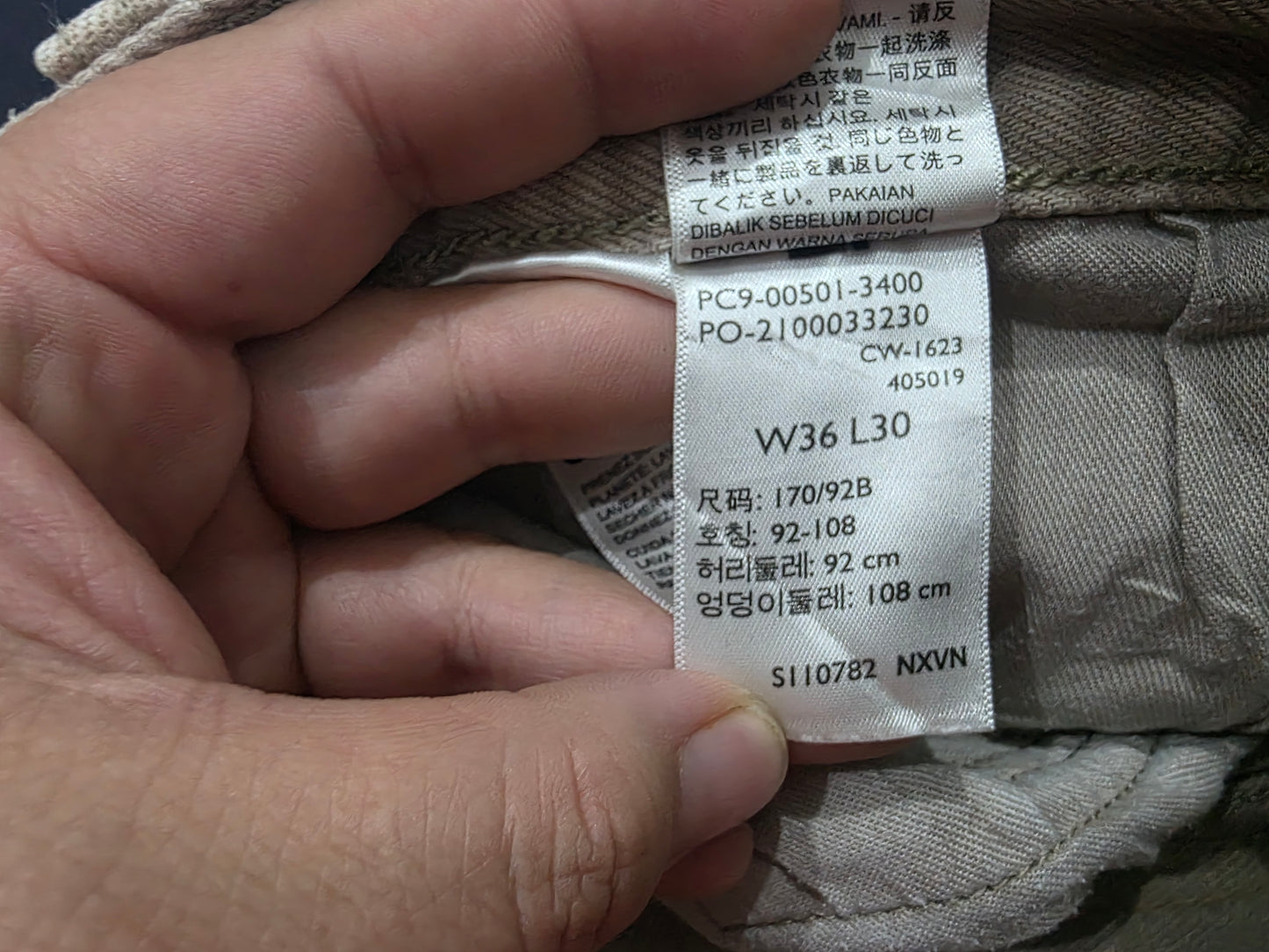Pantalon Levis 501 36x30 Cafe