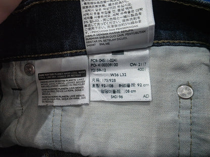 Pantalon Slimfit Levis 511 36x32 Azul