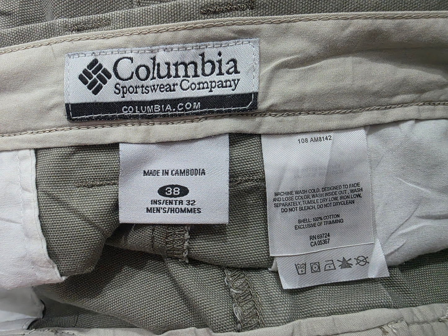 Pantalon Columbia 38 Verde