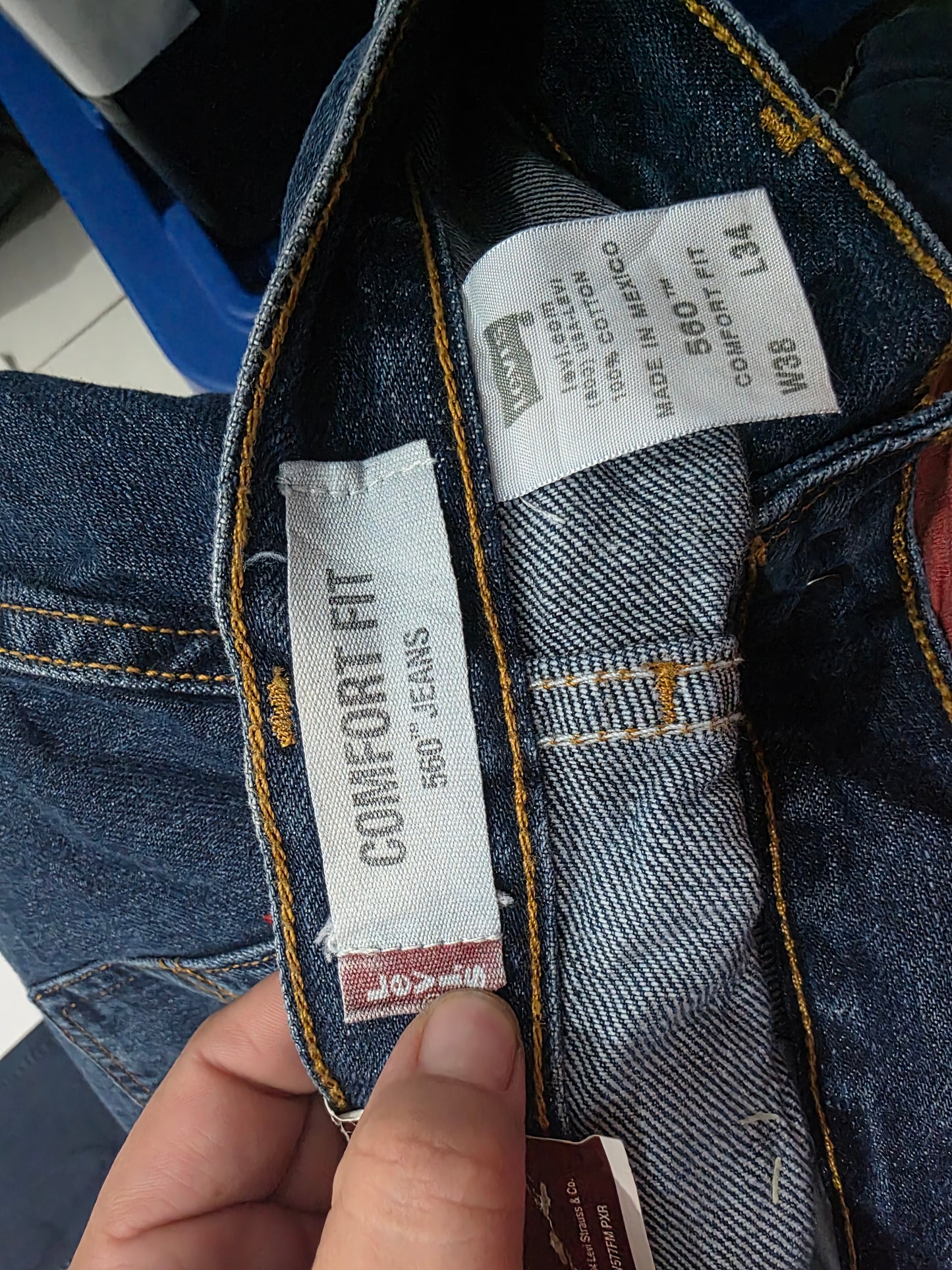 Pantalon Comfort Fit Levis 560 38x34 Azul