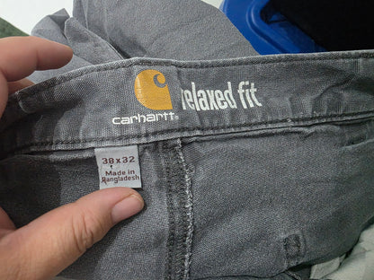 Pantalon Relaxed Fit Carhartt 38x32 Gris Deslavado