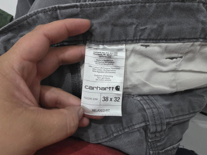 Pantalon Relaxed Fit Carhartt 38x32 Gris Deslavado