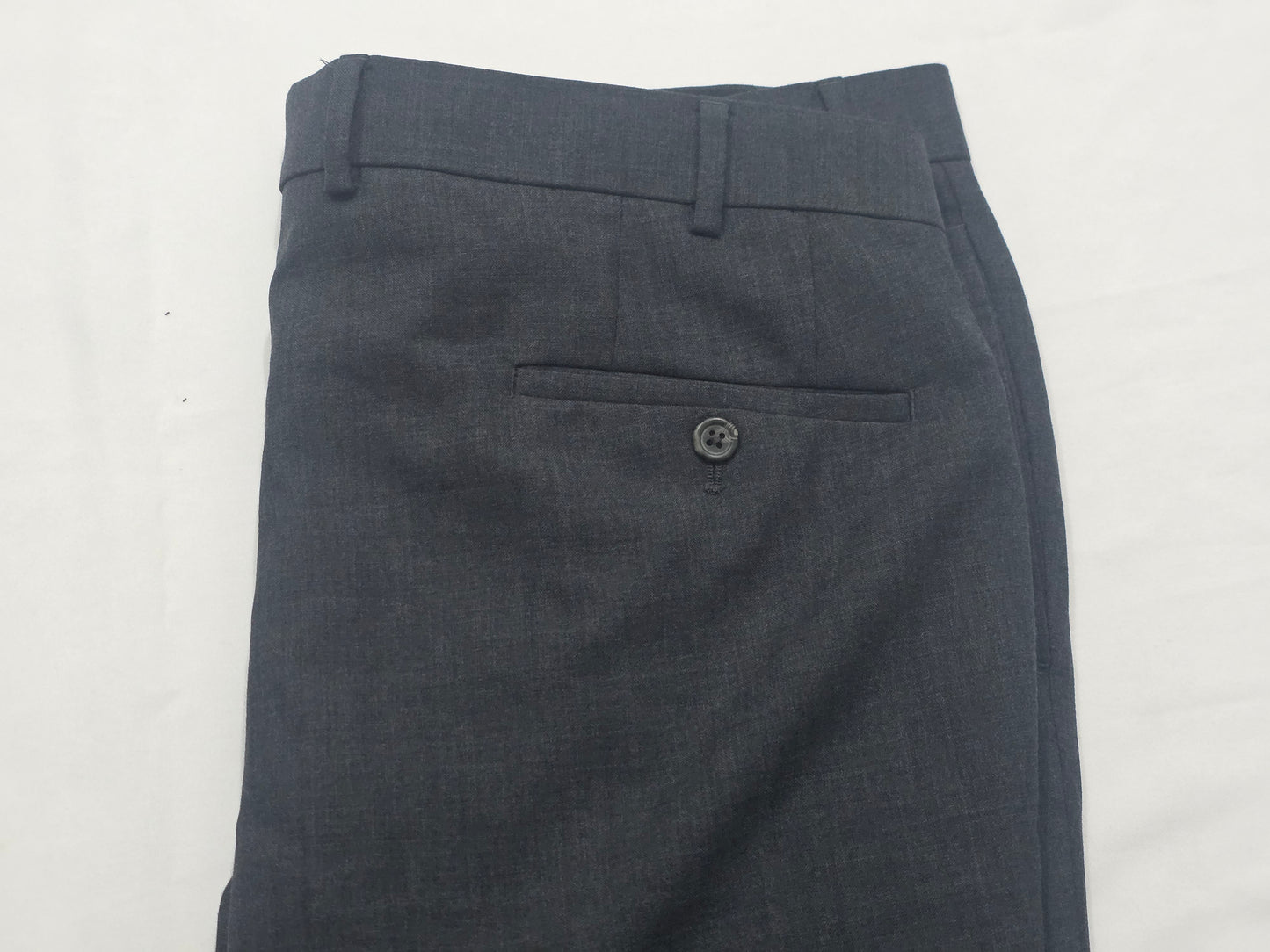 Pantalon Recto De Vestir Ralph Lauren 38x32 Gris Oscuro