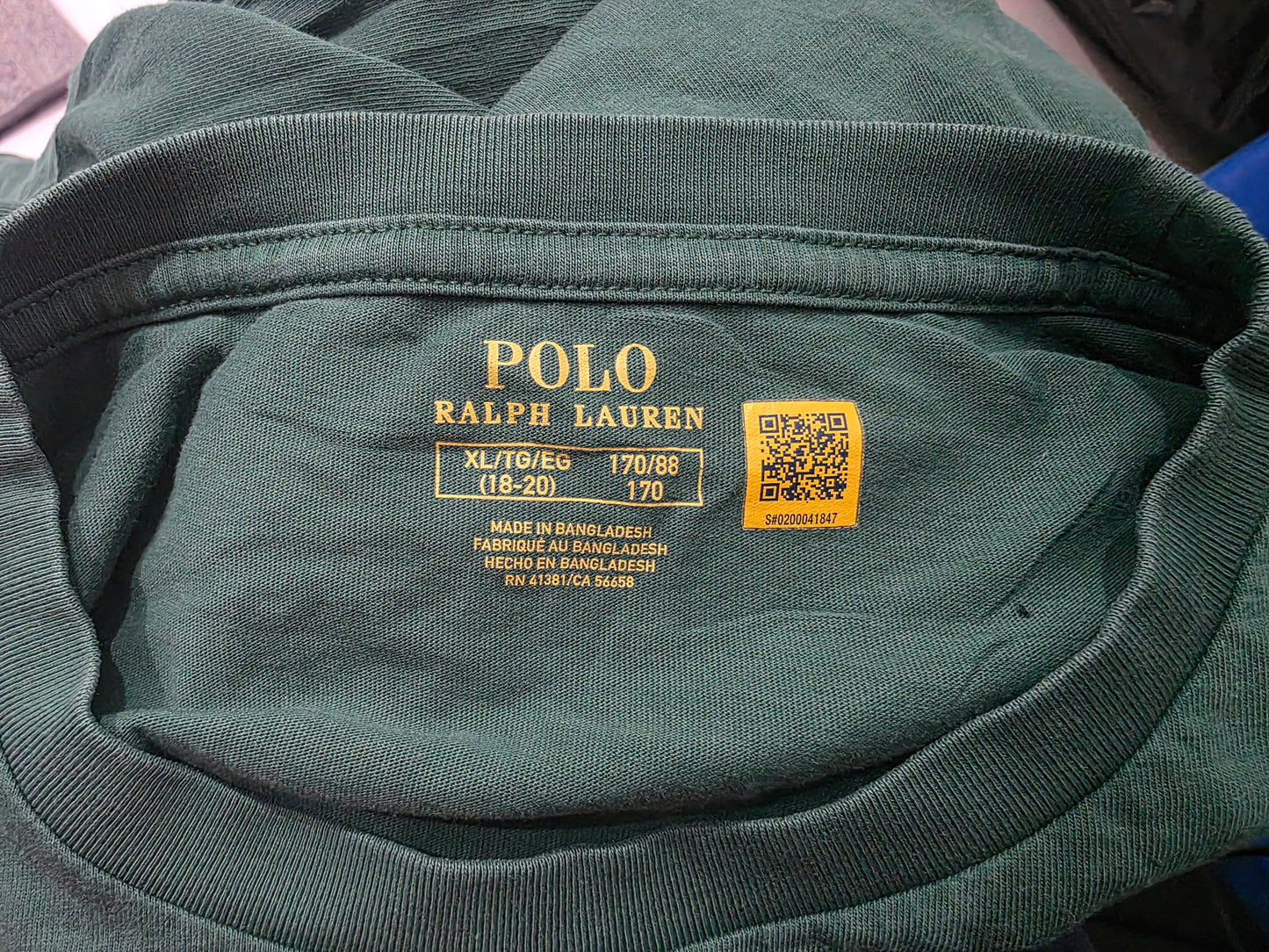 Playera Ralph Lauren Adolescente Xl 18-20 Verde Pony Vino